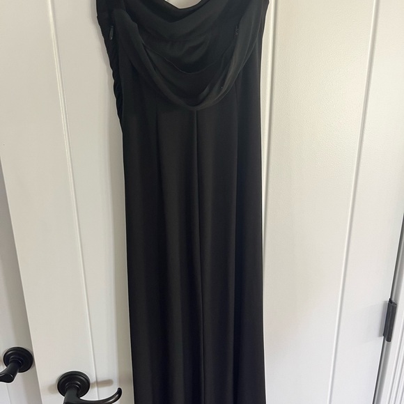 Azazie black crepe bridesmaid dress size A0 - Picture 5 of 6